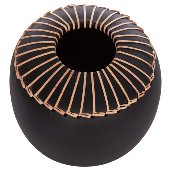 ΕΠΙΤΡΑΠΕΖΙΟ ΔΙΑΚΟΣΜΗΤΙΚΟ ΒΑΖΟ LENNOX HM4675.01L TΕΡΑΚΟΤΑ ΣΕ ΜΑΥΡΟ--Φ22x20Υεκ. - Image 5