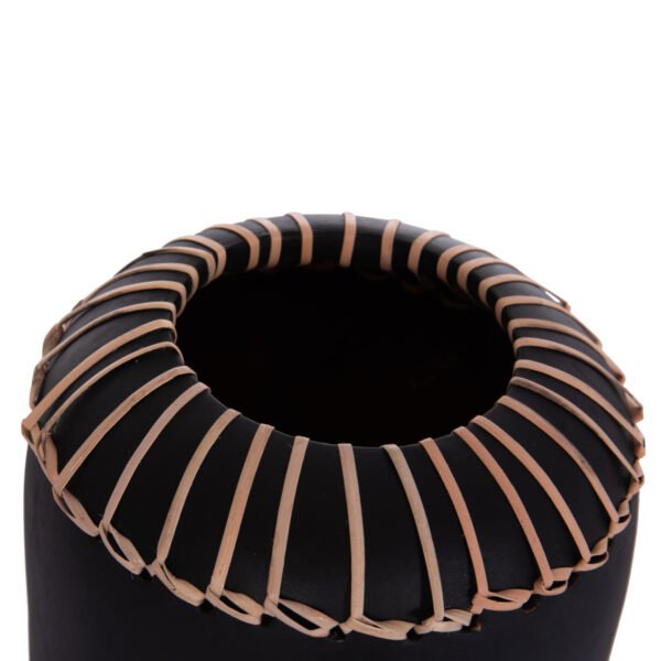 ΕΠΙΤΡΑΠΕΖΙΟ ΔΙΑΚΟΣΜΗΤΙΚΟ ΒΑΖΟ LENNOX HM4675.01S TΕΡΑΚΟΤΑ ΣΕ ΜΑΥΡΟ--Φ18x33Υεκ. - Image 7