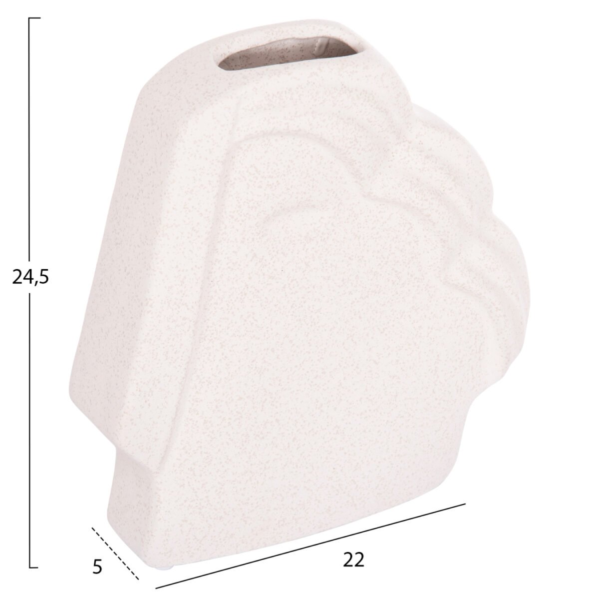 ΕΠΙΤΡΑΠΕΖΙΟ ΚΕΡΑΜΙΚΟ ΔΙΑΚΟΣΜΗΤΙΚΟ HUMANS HM4585 ΕΚΡΟΥ-ΥΦΗ ΚΡΥΣΤΑΛΛΟΥ 22x5x24.5Υεκ - Image 2