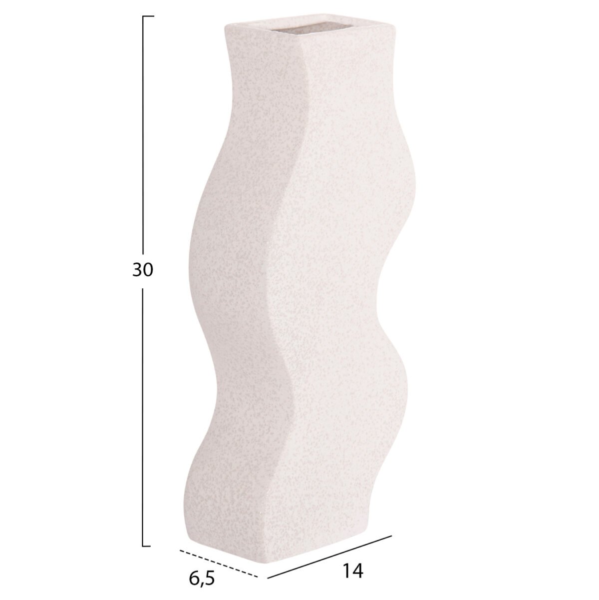 ΕΠΙΤΡΑΠΕΖΙΟ ΚΕΡΑΜΙΚΟ ΔΙΑΚΟΣΜΗΤΙΚΟ ΣΕΙΡΑ SEBOR HM4589.01 ΕΚΡΟΥ ΚΡΥΣΤΑΛΛΙΚΟ 14x6.5x30Υεκ - Image 2