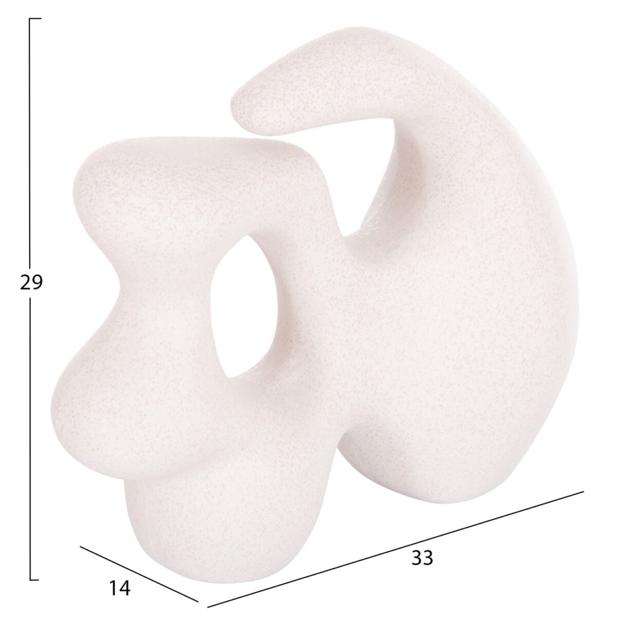 ΕΠΙΤΡΑΠΕΖΙΟ ΚΕΡΑΜΙΚΟ ΔΙΑΚΟΣΜΗΤΙΚΟ ΣΕΙΡΑ ISIL HM4596 ΚΡΥΣΤΑΛΛ.ΥΠΟΛΕΥΚΟ 33x14x29Υ εκ - Image 2