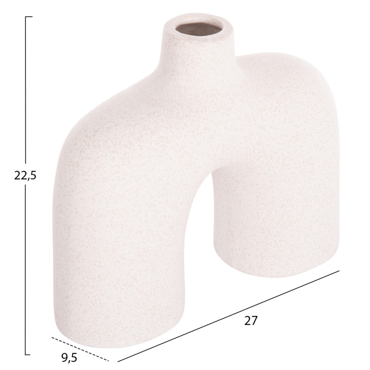 ΕΠΙΤΡΑΠΕΖΙΟ ΚΕΡΑΜΙΚΟ ΔΙΑΚΟΣΜΗΤΙΚΟ ISIL HM4600.01 ΚΡΥΣΤΑΛΛ.ΥΠΟΛΕΥΚΟ 27x9.5x22.5Υεκ - Image 2