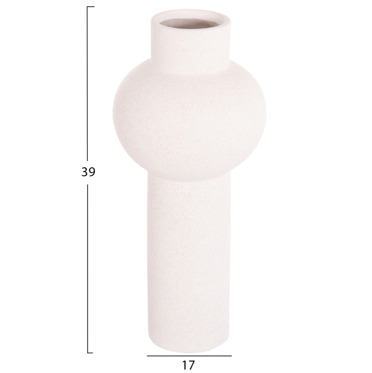 ΕΠΙΤΡΑΠΕΖΙΟ ΚΕΡΑΜΙΚΟ ΔΙΑΚΟΣΜΗΤΙΚΟ SCEPTER HM4604.01 ΥΠΟΛΕΥΚΟ ΚΡΥΣΤΑΛΛΙΚΟ Φ17x39Υεκ - Image 2