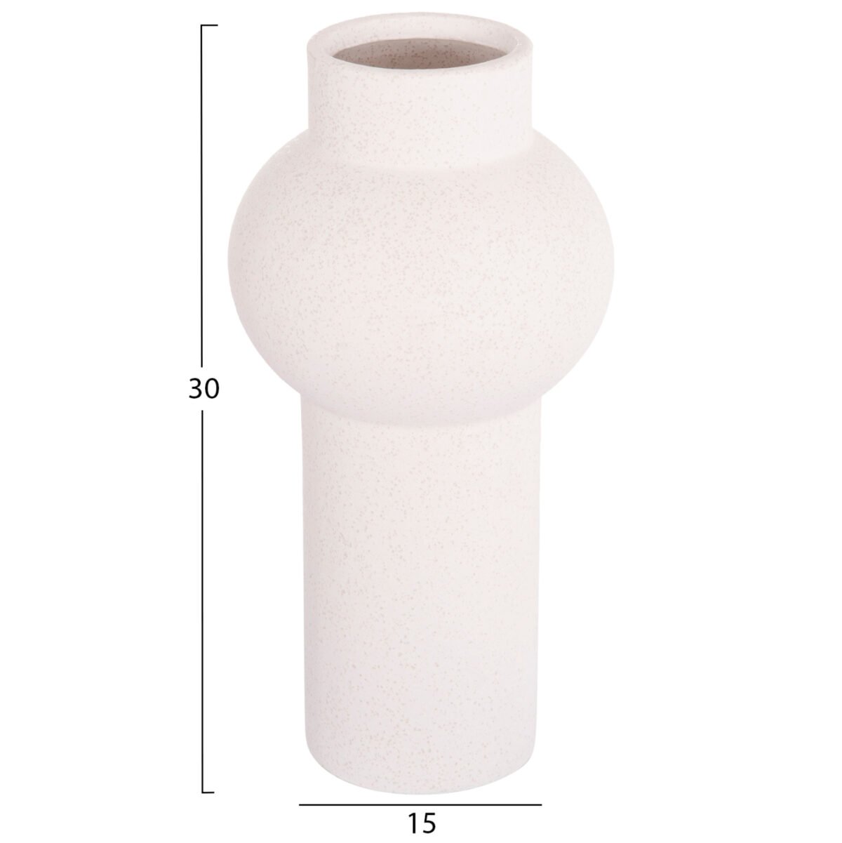 ΕΠΙΤΡΑΠΕΖΙΟ ΚΕΡΑΜΙΚΟ ΔΙΑΚΟΣΜΗΤΙΚΟ SCEPTER HM4605.01 ΥΠΟΛΕΥΚΟ ΚΡΥΣΤΑΛΛΙΚΟ Φ15x30Υεκ - Image 2