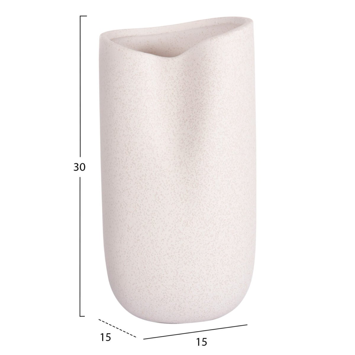 ΕΠΙΤΡΑΠΕΖΙΟ ΚΕΡΑΜΙΚΟ ΔΙΑΚΟΣΜΗΤΙΚΟ GLAΖΕ HM4607.01 ΥΠΟΛΕΥΚΟ ΚΡΥΣΤΑΛΛΙΚΟ 15x15x30Υεκ - Image 2