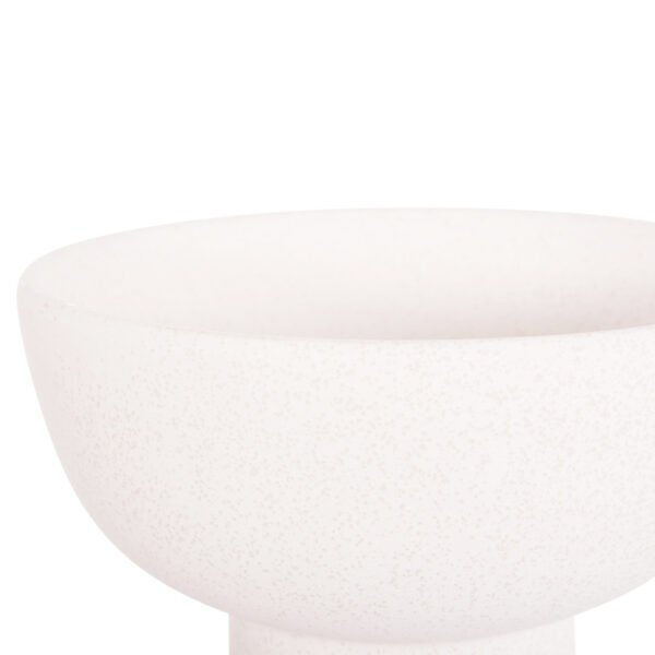 ΕΠΙΤΡΑΠΕΖΙΟ ΚΕΡΑΜΙΚΟ ΔΙΑΚΟΣΜΗΤΙΚΟ ELENDIL HM4602.01 ΥΠΟΛΕΥΚΟ ΚΡΥΣΤΑΛΛΙΚΟ Φ23x32Υ εκ. - Image 5