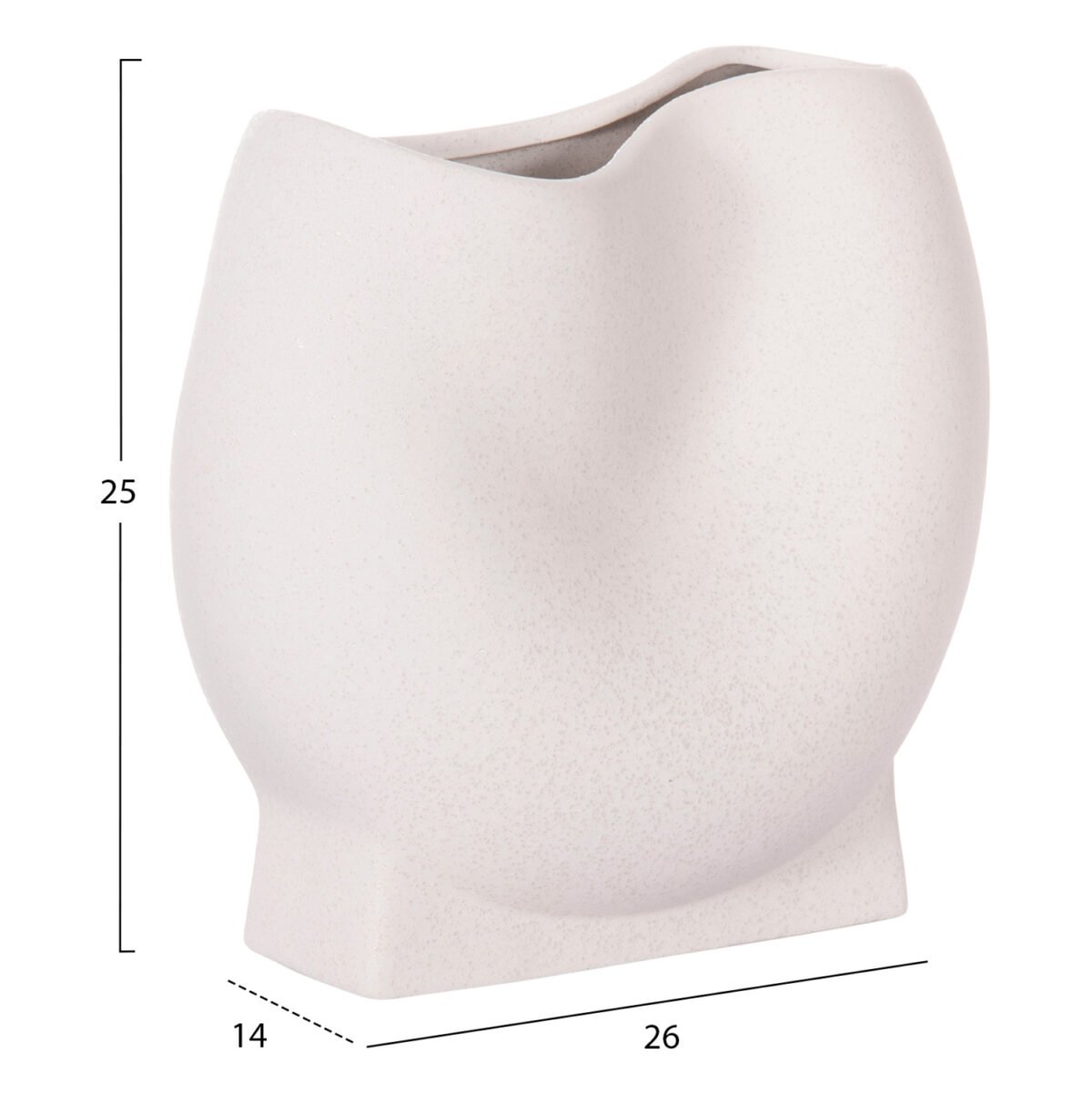 ΕΠΙΤΡΑΠΕΖΙΟ ΚΕΡΑΜΙΚΟ ΔΙΑΚΟΣΜΗΤΙΚΟ GLAΖΕ HM4610.01 ΥΠΟΛΕΥΚΟ ΚΡΥΣΤΑΛΛΙΚΟ 26x14x25Υεκ - Image 2