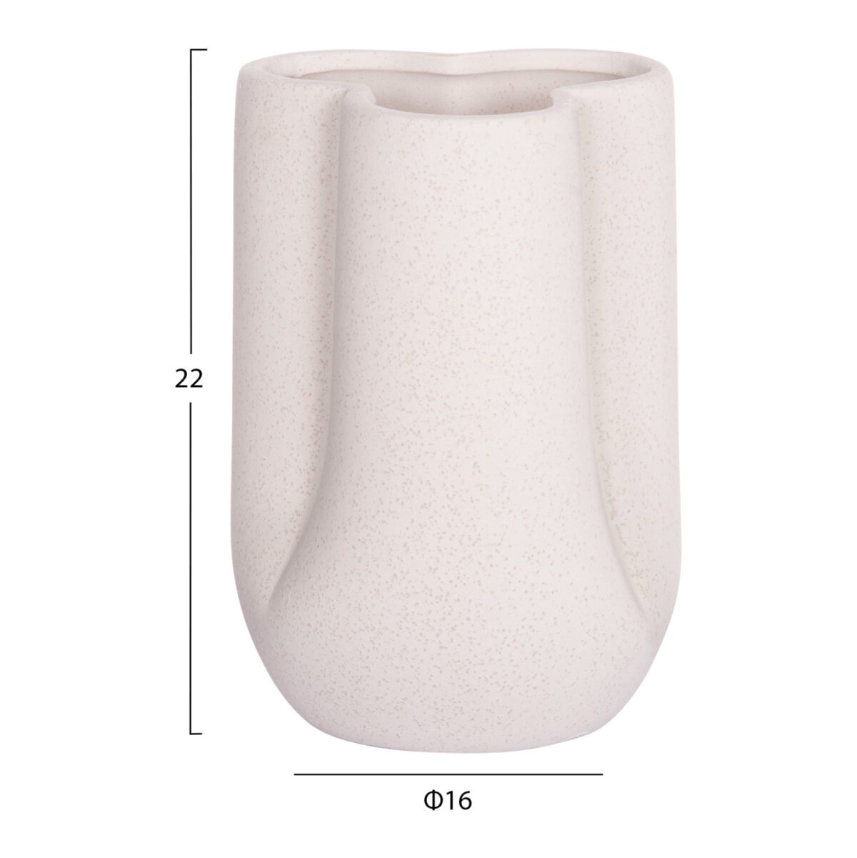 ΕΠΙΤΡΑΠΕΖΙΟ ΚΕΡΑΜΙΚΟ ΔΙΑΚΟΣΜΗΤΙΚΟ GLAΖΕ HM4613.01 ΚΡΥΣΤΑΛΛΙΚΟ ΥΠΟΛΕΥΚΟ Φ16x22Υεκ - Image 2