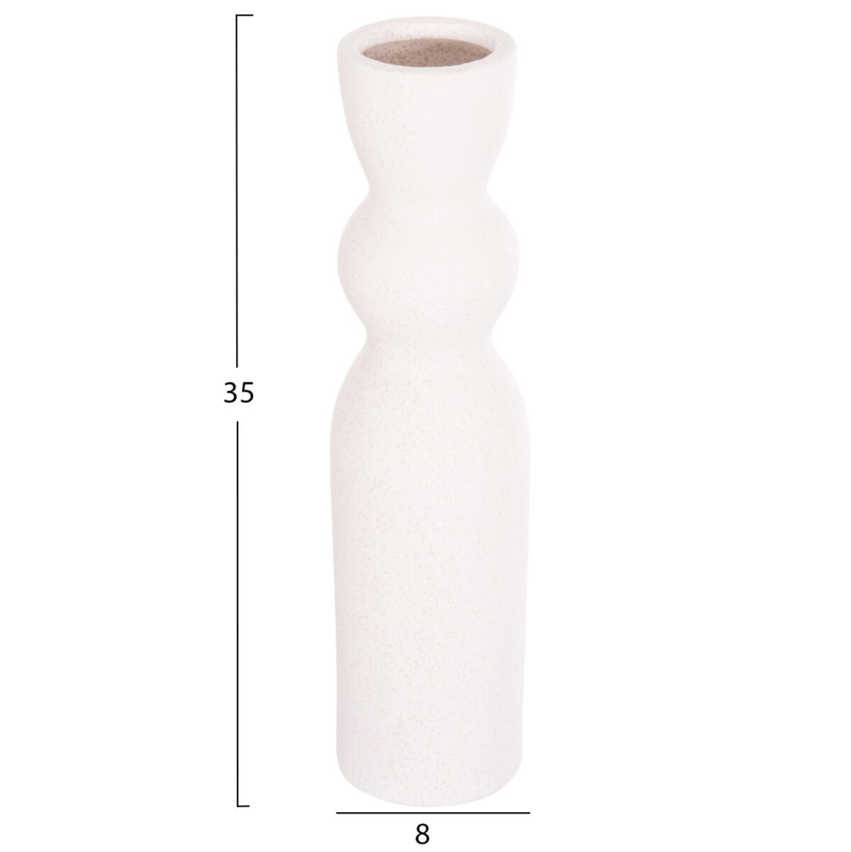 ΕΠΙΤΡΑΠΕΖΙΟ ΚΕΡΑΜΙΚΟ ΔΙΑΚΟΣΜΗΤΙΚΟ SCEPTER HM4614.01 ΚΡΥΣΤΑΛΛΙΚΟ ΥΠΟΛΕΥΚΟ Φ8x35Υεκ - Image 2