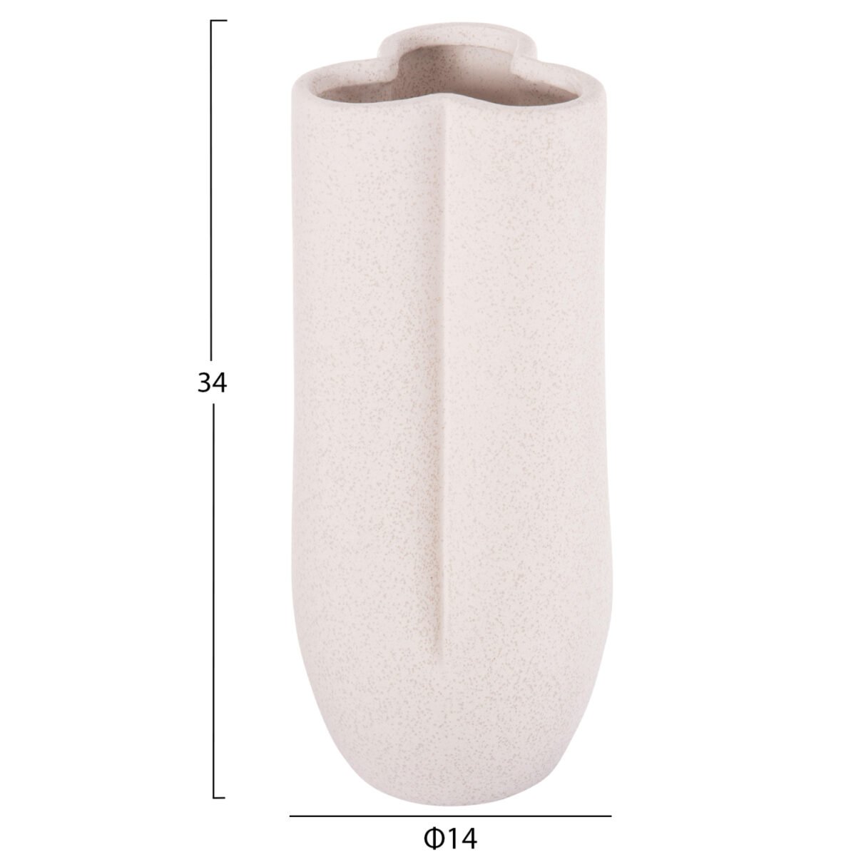 ΕΠΙΤΡΑΠΕΖΙΟ ΚΕΡΑΜΙΚΟ ΔΙΑΚΟΣΜΗΤΙΚΟ GLAΖΕ HM4611.01 ΚΡΥΣΤΑΛΛΙΚΟ ΥΠΟΛΕΥΚΟ Φ14x34Υεκ - Image 2