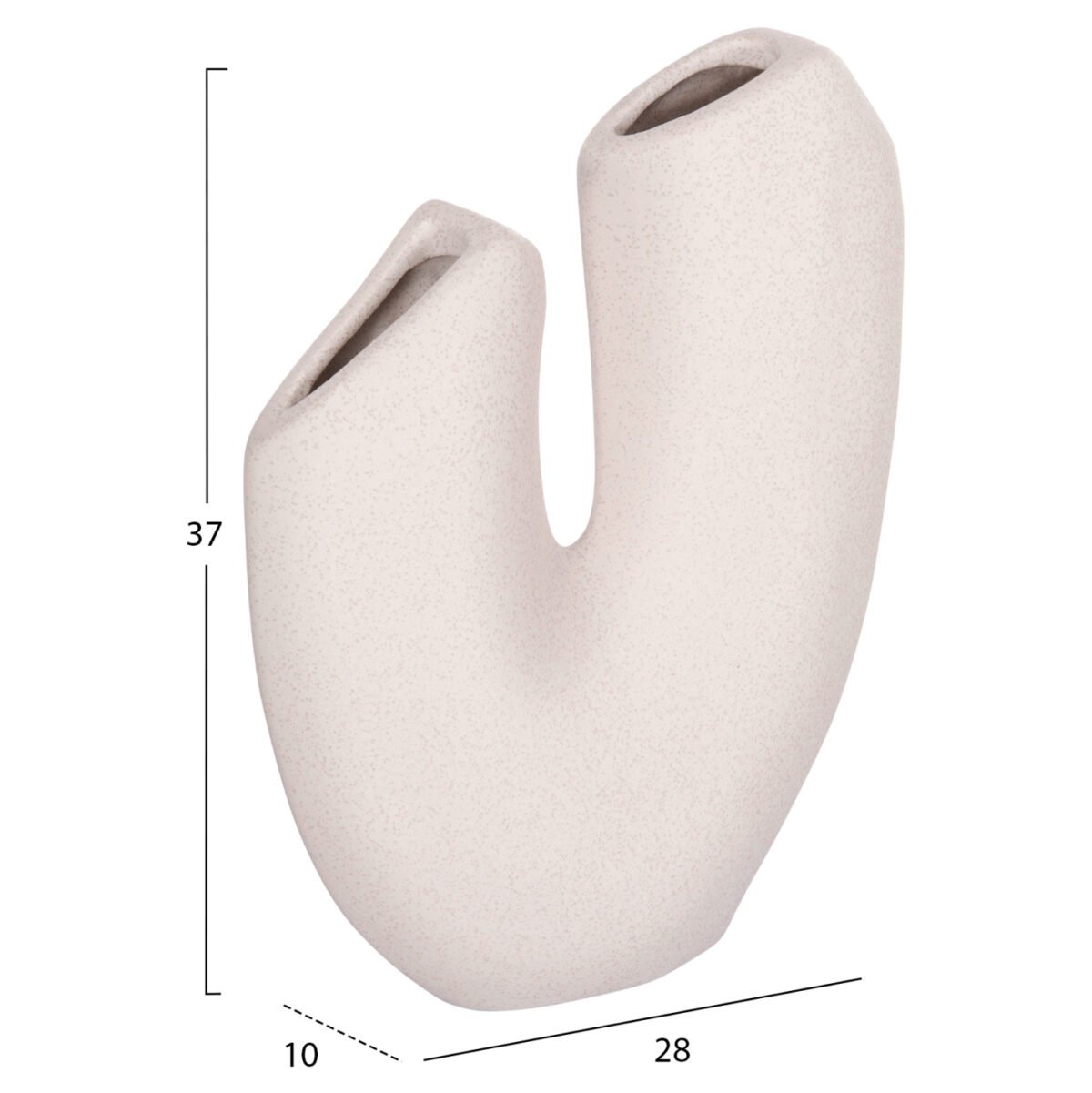 ΕΠΙΤΡΑΠΕΖΙΟ ΚΕΡΑΜΙΚΟ ΔΙΑΚΟΣΜΗΤΙΚΟ ARKEN HM4618.01 ΚΡΥΣΤΑΛΛΙΚΟ ΥΠΟΛΕΥΚΟ 28x10x37Υεκ - Image 2
