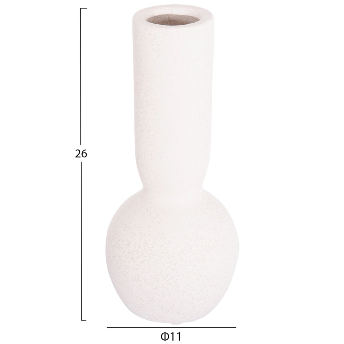 ΕΠΙΤΡΑΠΕΖΙΟ ΚΕΡΑΜΙΚΟ ΔΙΑΚΟΣΜΗΤΙΚΟ GALAD HM4616.01 ΚΡΥΣΤΑΛΛΙΚΟ ΥΠΟΛΕΥΚΟ Φ11x26Υεκ - Image 2