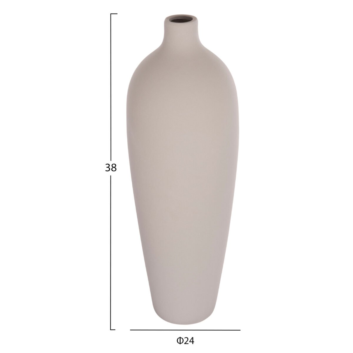 ΕΠΙΤΡΑΠΕΖΙΟ ΚΕΡΑΜΙΚΟ ΔΙΑΚΟΣΜΗΤΙΚΟ GALAD HM4624.03 ΓΚΡΙ ΜΑΤ Φ24x70Υεκ - Image 2