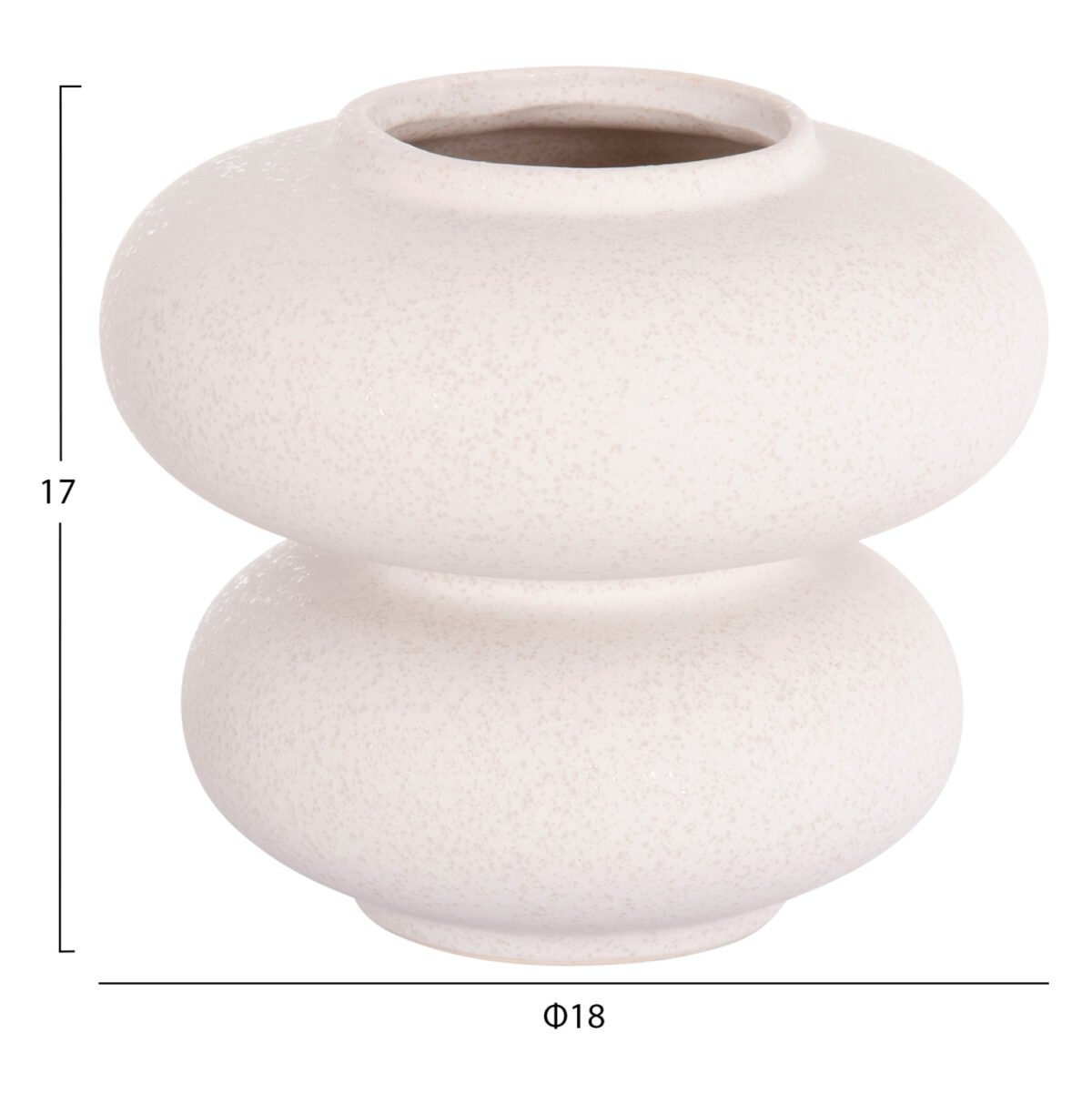 ΕΠΙΤΡΑΠΕΖΙΟ ΚΕΡΑΜΙΚΟ ΔΙΑΚΟΣΜΗΤΙΚΟ ROOK HM4629.01 ΥΠΟΛΕΥΚΟ ΚΡΥΣΤΑΛΛΙΚΟ Φ18x17Υεκ - Image 2