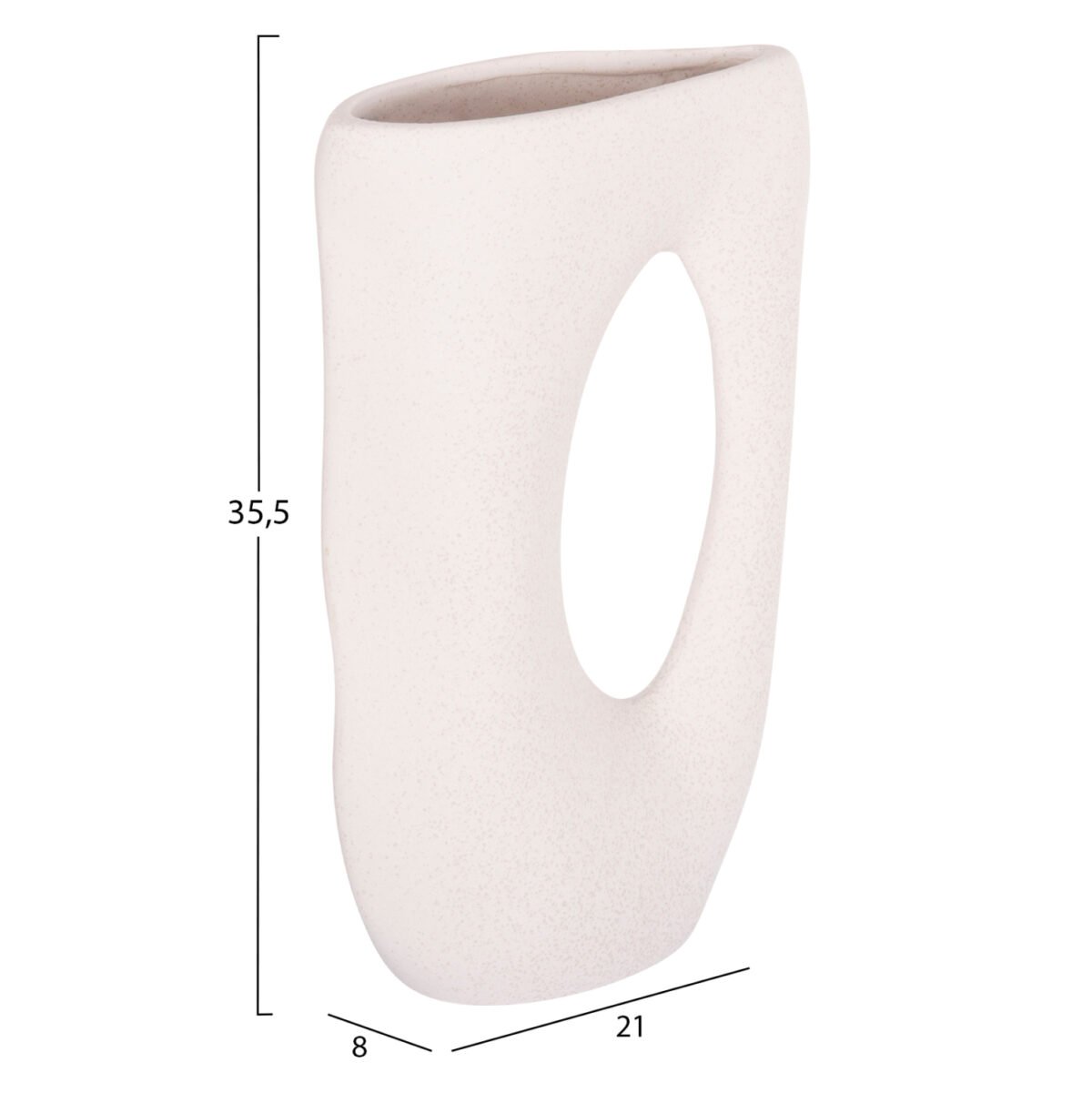 ΕΠΙΤΡΑΠΕΖΙΟ ΚΕΡΑΜΙΚΟ ΔΙΑΚΟΣΜΗΤΙΚΟ SEBOR HM4626.01 ΥΠΟΛΕΥΚΟ ΚΡΥΣΤΑΛΛΙΚΟ 21x8x35.5Υεκ - Image 2