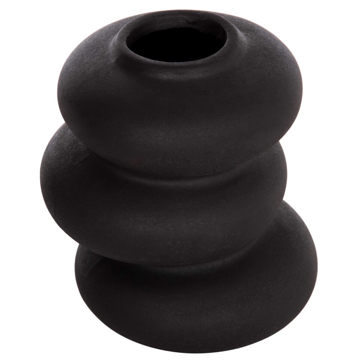 ΕΠΙΤΡΑΠΕΖΙΟ ΚΕΡΑΜΙΚΟ ΔΙΑΚΟΣΜΗΤΙΚΟ ROOK HM4628.02 ΜΑΥΡΟ ΜΑΤ Φ14x19Υεκ - Image 3