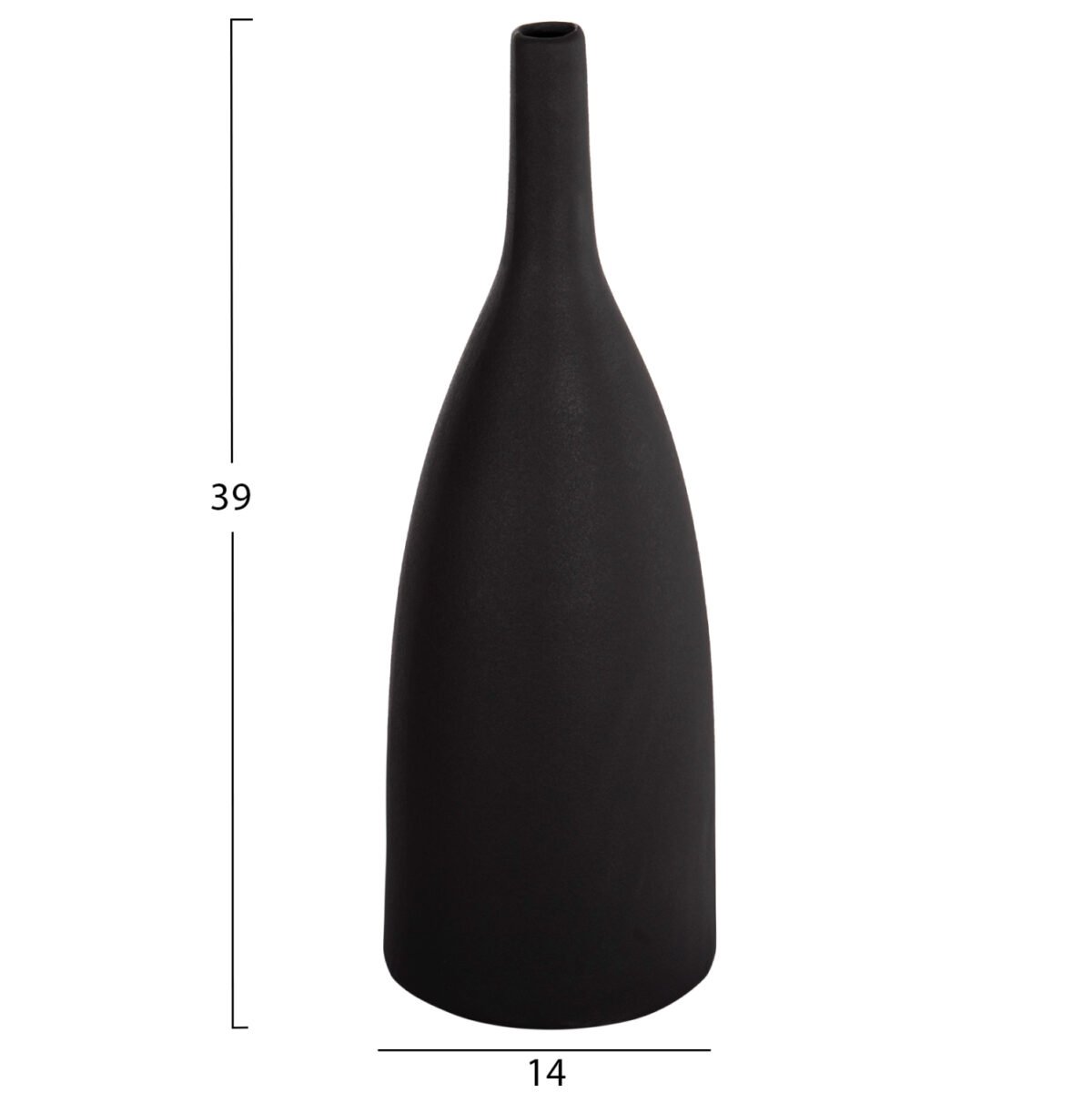 ΕΠΙΤΡΑΠΕΖΙΟ ΚΕΡΑΜΙΚΟ ΔΙΑΚΟΣΜΗΤΙΚΟ GALAD HM4634.02 ΜΑΥΡΟ ΜΑΤ Φ14x39Υεκ - Image 2