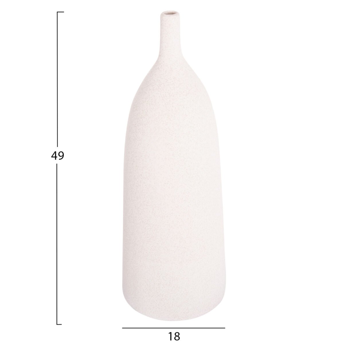 ΕΠΙΤΡΑΠΕΖΙΟ ΚΕΡΑΜΙΚΟ ΔΙΑΚΟΣΜΗΤΙΚΟ GALAD HM4633.01 ΥΠΟΛΕΥΚΟ ΚΡΥΣΤΑΛΛΙΚΟ Φ18x49Y εκ. - Image 2