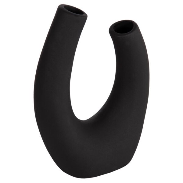 ΕΠΙΤΡΑΠΕΖΙΟ ΚΕΡΑΜΙΚΟ ΔΙΑΚΟΣΜΗΤΙΚΟ ELLIPTO HM4643.02 ΜΑΥΡΟ ΜΑΤ 15x7x21