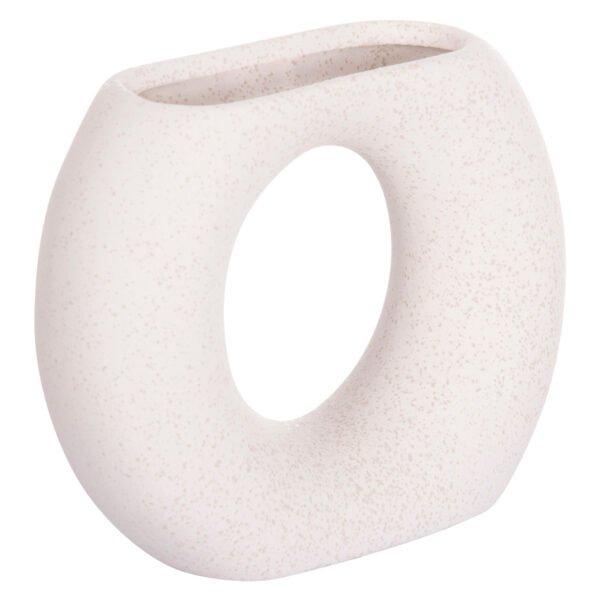 ΕΠΙΤΡΑΠΕΖΙΟ ΚΕΡΑΜΙΚΟ ΔΙΑΚΟΣΜΗΤΙΚΟ ELLIPTO HM4646.01 ΥΠΟΛΕΥΚΟ ΚΡΥΣΤΑΛΛΙΚΟ 18x6