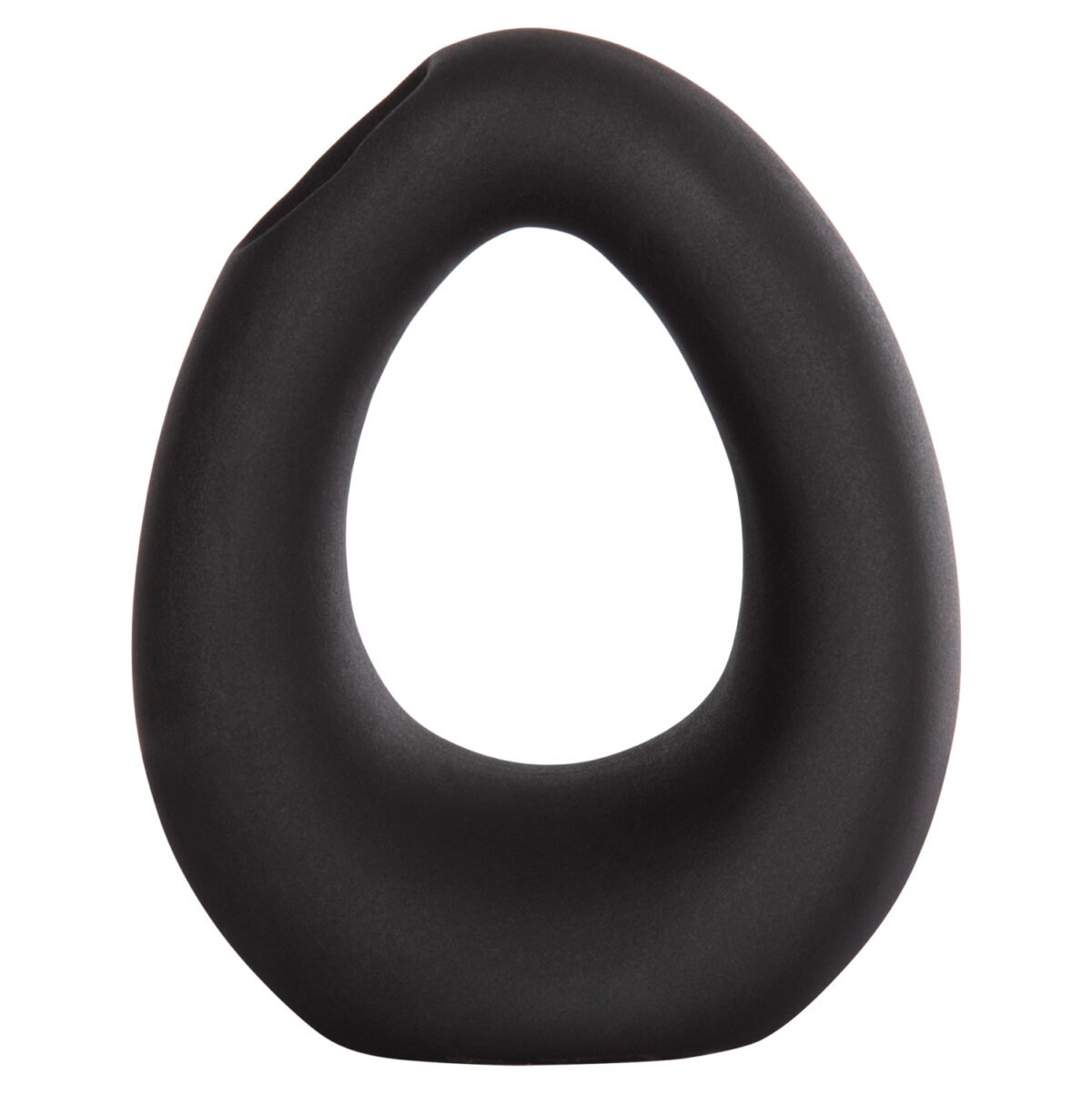 ΕΠΙΤΡΑΠΕΖΙΟ ΚΕΡΑΜΙΚΟ ΔΙΑΚΟΣΜΗΤΙΚΟ ELLIPTO HM4644.02 ΜΑΥΡΟ ΜΑΤ 16,5x9x20Υεκ - Image 3