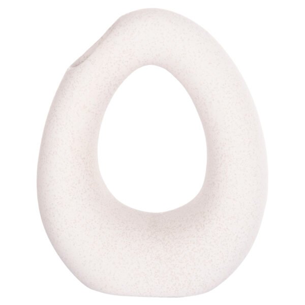 ΕΠΙΤΡΑΠΕΖΙΟ ΚΕΡΑΜΙΚΟ ΔΙΑΚΟΣΜΗΤΙΚΟ ELLIPTO HM4644.01 ΥΠΟΛΕΥΚΟ ΚΡΥΣΤΑΛΛΙΚΟ 16,5x9x20Υεκ - Image 3