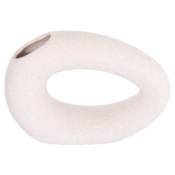 ΕΠΙΤΡΑΠΕΖΙΟ ΚΕΡΑΜΙΚΟ ΔΙΑΚΟΣΜΗΤΙΚΟ ELLIPTO HM4645.01 ΥΠΟΛΕΥΚΟ ΚΡΥΣΤΑΛΛΙΚΟ 23x8x16Υεκ - Image 3