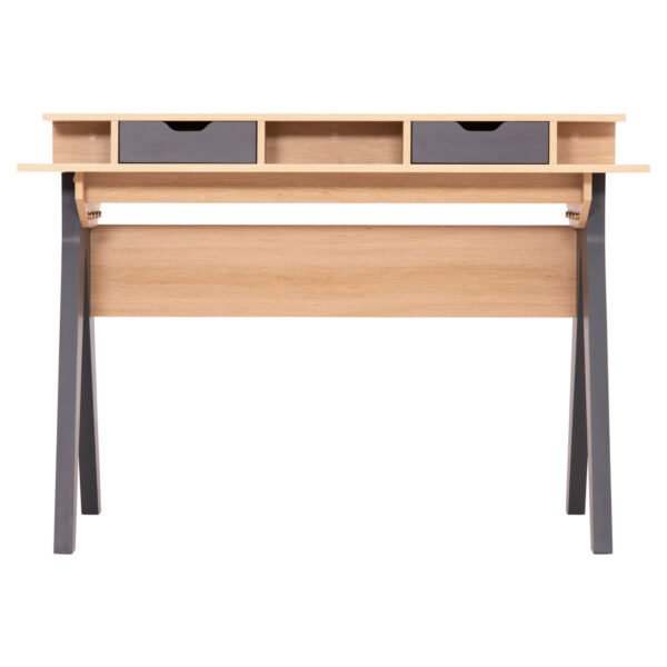 ΓΡΑΦΕΙΟ REXIN HM18290 ΜΕΛΑΜΙΝΗ ΣΕ SONAMA-ΓΚΡΙ 120x19-59x75-85,5ΥΥεκ. - Image 3