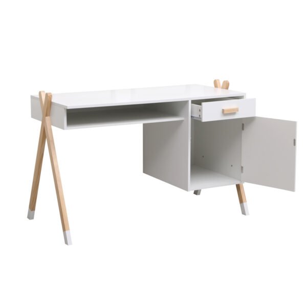 ΓΡΑΦΕΙΟ ΠΑΙΔΙΚΟ PASCHAL HM2496.03 ΜΕΛΑΜΙΝΗ-ΞΥΛΟ ΠΕΥΚΟΥ 120x55x75Υεκ - Image 5