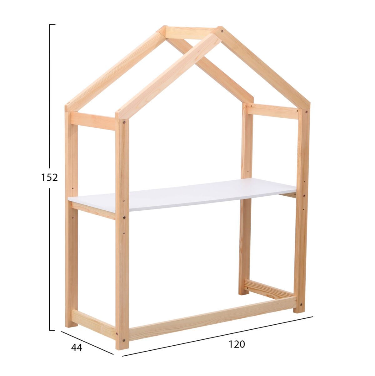 ΓΡΑΦΕΙΟ ΠΑΙΔΙΚΟ PEPE HM2498.03 ΞΥΛΟ ΠΕΥΚΟΥ ΣΕ ΦΥΣΙΚΟ-ΜΕΛΑΜΙΝΗ 120x44x152Υεκ - Image 3