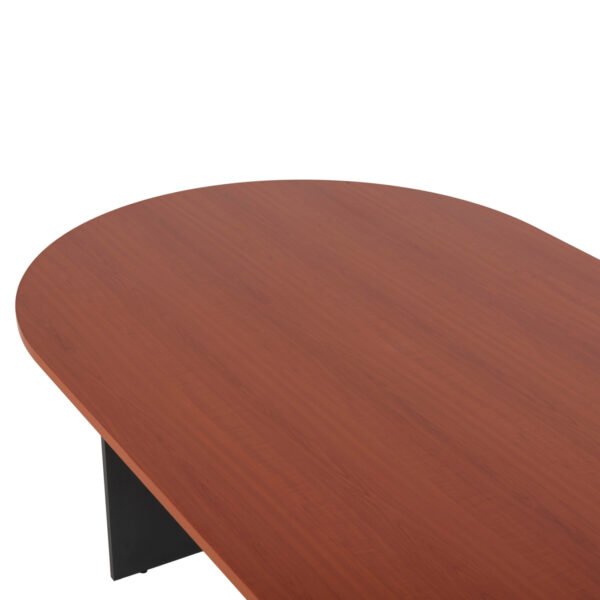 ΓΡΑΦΕΙΟ ΣΥΝΕΔΡΙΑΣΕΩΝ ΟΒΑΛ SIENNA HM2134.03 ΑΝΘΡΑΚΙ ΜΕΛΑΜΙΝΗ-TOP ΚΕΡΑΣΙ 240x120x75Υεκ - Image 6