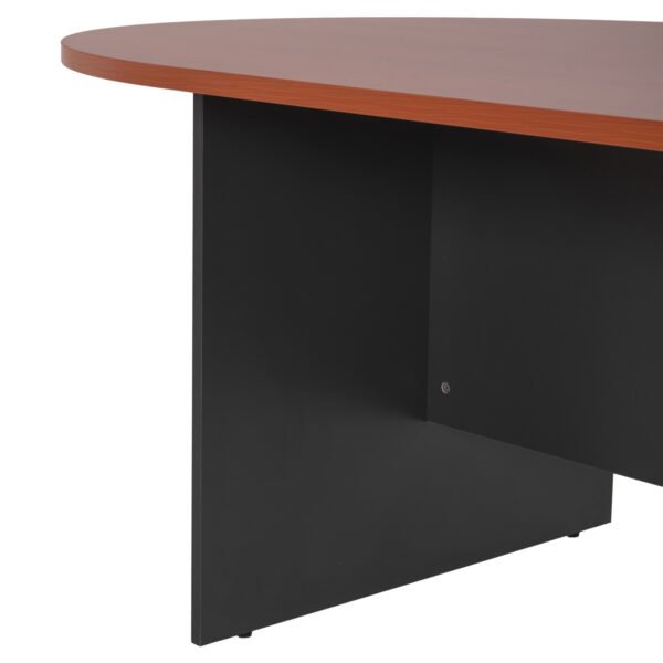 ΓΡΑΦΕΙΟ ΣΥΝΕΔΡΙΑΣΕΩΝ ΟΒΑΛ SIENNA HM2134.03 ΑΝΘΡΑΚΙ ΜΕΛΑΜΙΝΗ-TOP ΚΕΡΑΣΙ 240x120x75Υεκ - Image 7