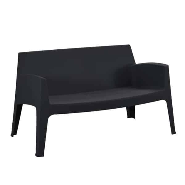 ΚΑΝΑΠΕΣ 2-ΘΕΣΙΟΣ ΠΟΛΥΠΡΟΠΥΛΕΝΙΟΥ SLEEK HM6366.02 ΧΡΩΜΑ ΜΑΥΡΟ 118x48