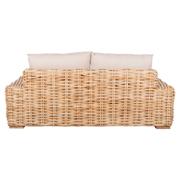ΚΑΝΑΠΕΣ 2-ΘΕΣΙΟΣ TROPEL HM9809 ΞΥΛΟ MANGO-RATTAN ΦΥΣΙΚΟ-ΛΕΥΚΑ ΜΑΞΙΛΑΡΙΑ 192x88x70-85Υεκ. - Image 6