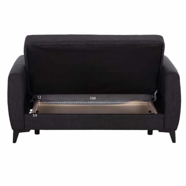 ΚΑΝΑΠΕΣ ΚΡΕΒΑΤΙ ΜΕ ΑΠΟΘ.ΧΩΡΟ ΔΙΘΕΣΙΟΣ NIKKO HM3293.01 ΓΚΡΙ ΥΦΑΣΜΑ 144x75x84Υεκ. - Image 5