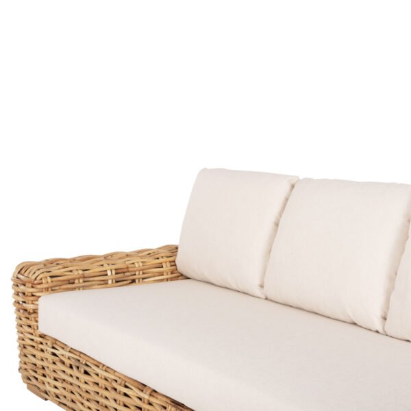 ΚΑΝΑΠΕΣ ΤΡΙΘΕΣΙΟΣ ΕΞ.ΧΩΡΟΥ TROPEL HM9808 ΞΥΛΟ MANGO-RATTAN ΦΥΣΙΚΟ-ΛΕΥΚΑ ΜΑΞΙΛΑΡΙΑ 216x88x85Υεκ - Image 7