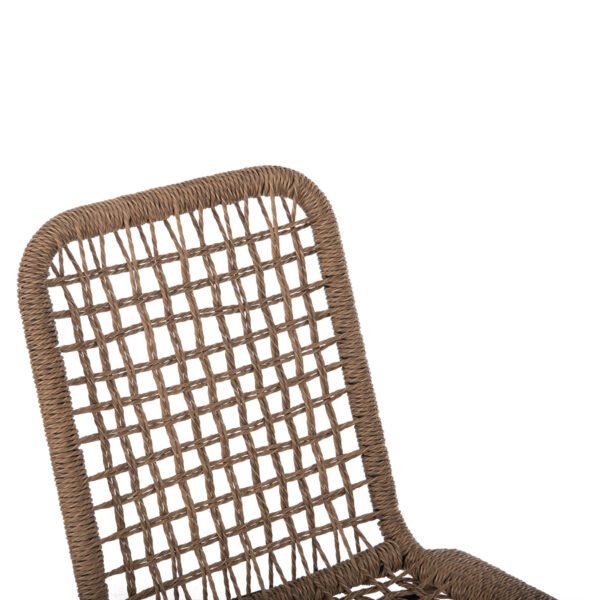 ΚΑΡΕΚΛΑ ΑΛΟΥΜΙΝΙΟΥ SPANO HM6047 ΑΝΘΡΑΚΙ ΣΚΕΛΕΤΟΣ-ΜΠΕΖ ΣΥΝΘ.RATTAN 46x59x80Υεκ. - Image 7