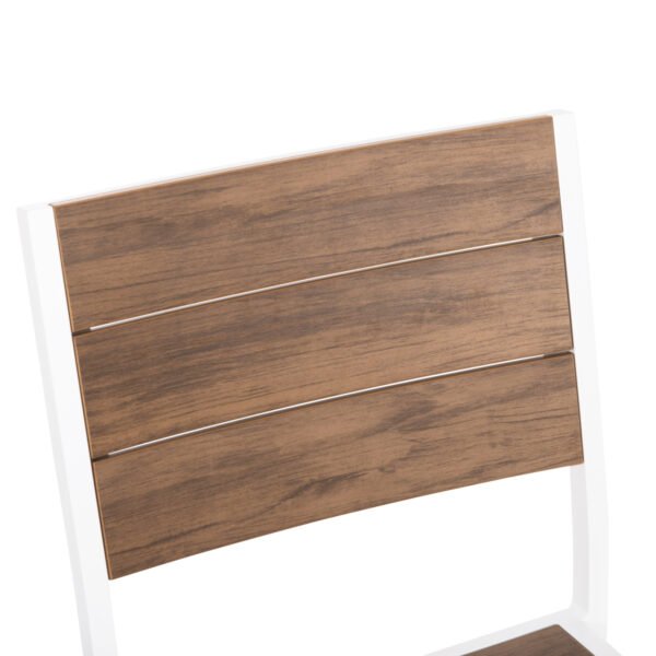 ΚΑΡΕΚΛΑ ΑΛΟΥΜΙΝΙΟΥ SAGA HM6063.01 ΛΕΥΚΗ ΜΕ POLYWOOD 46x52x86Υεκ. - Image 7