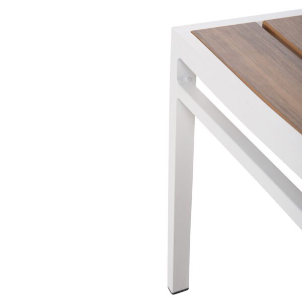 ΚΑΡΕΚΛΑ ΑΛΟΥΜΙΝΙΟΥ SAGA HM6063.01 ΛΕΥΚΗ ΜΕ POLYWOOD 46x52x86Υεκ. - Image 9