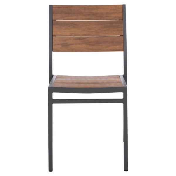 ΚΑΡΕΚΛΑ ΑΛΟΥΜΙΝΙΟΥ SAGA HM6063.02 ΣΚΟΥΡΟ ΓΚΡΙ ΜΕ POLYWOOD 46x52x86Υεκ. - Image 3