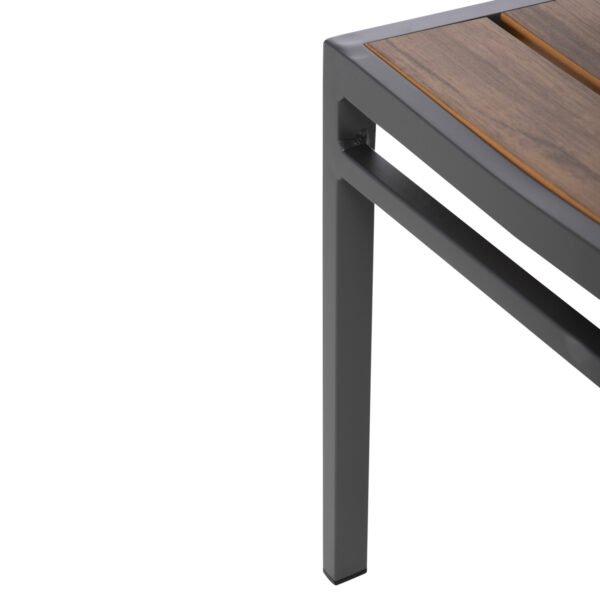 ΚΑΡΕΚΛΑ ΑΛΟΥΜΙΝΙΟΥ SAGA HM6063.02 ΣΚΟΥΡΟ ΓΚΡΙ ΜΕ POLYWOOD 46x52x86Υεκ. - Image 9