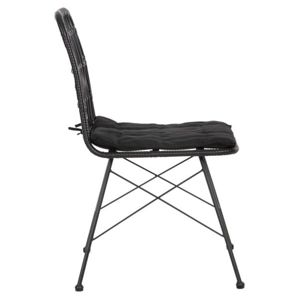 ΚΑΡΕΚΛΑ ΕΞ.ΧΩΡΟΥ ALLEGRA HM5453.12 ΜΕΤΑΛΛΟ-ΜΑΞΙΛΑΡΙ-WICKER ΜΑΥΡΟ 52x52x83,5Yεκ. - Image 4