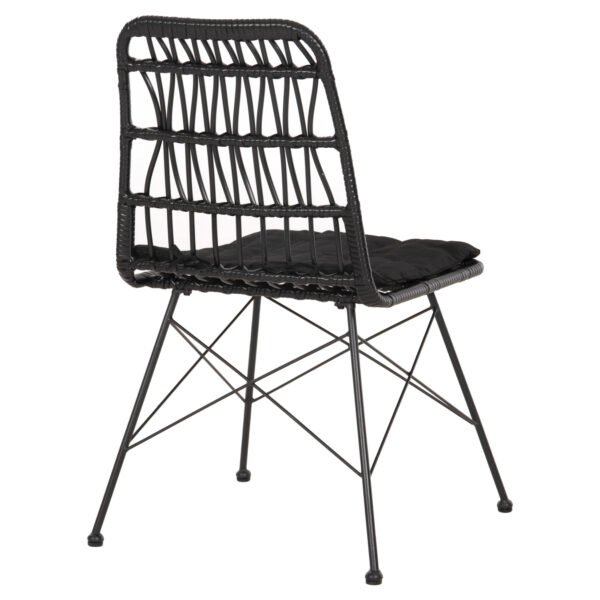 ΚΑΡΕΚΛΑ ΕΞ.ΧΩΡΟΥ ALLEGRA HM5453.12 ΜΕΤΑΛΛΟ-ΜΑΞΙΛΑΡΙ-WICKER ΜΑΥΡΟ 52x52x83,5Yεκ. - Image 5