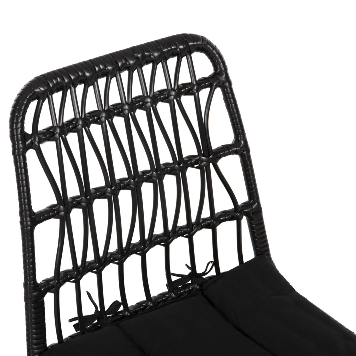 ΚΑΡΕΚΛΑ ΕΞ.ΧΩΡΟΥ ALLEGRA HM5453.12 ΜΕΤΑΛΛΟ-ΜΑΞΙΛΑΡΙ-WICKER ΜΑΥΡΟ 52x52x83,5Yεκ. - Image 7