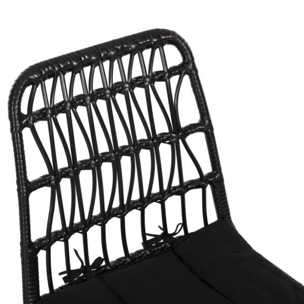 ΚΑΡΕΚΛΑ ΕΞ.ΧΩΡΟΥ ALLEGRA HM5453.12 ΜΕΤΑΛΛΟ-ΜΑΞΙΛΑΡΙ-WICKER ΜΑΥΡΟ 52x52x83,5Yεκ. - Image 7