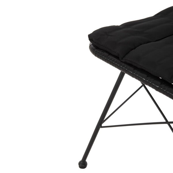 ΚΑΡΕΚΛΑ ΕΞ.ΧΩΡΟΥ ALLEGRA HM5453.12 ΜΕΤΑΛΛΟ-ΜΑΞΙΛΑΡΙ-WICKER ΜΑΥΡΟ 52x52x83,5Yεκ. - Image 10