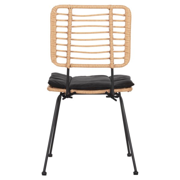 ΚΑΡΕΚΛΑ ΕΞ.ΧΩΡΟΥ ALLEGRA HM5454.11 ΜΕΤΑΛΛΟ&ΜΑΞΙΛΑΡΙ ΜΑΥΡΟ-ΜΠΕΖ WICKER 50,5x49,5x88Υεκ - Image 6