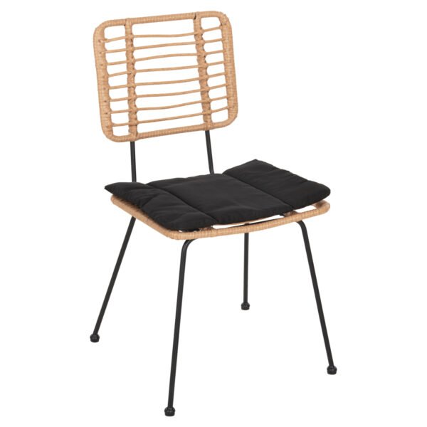 ΚΑΡΕΚΛΑ ΕΞ.ΧΩΡΟΥ ALLEGRA HM5454.11 ΜΕΤΑΛΛΟ&ΜΑΞΙΛΑΡΙ ΜΑΥΡΟ-ΜΠΕΖ WICKER 50