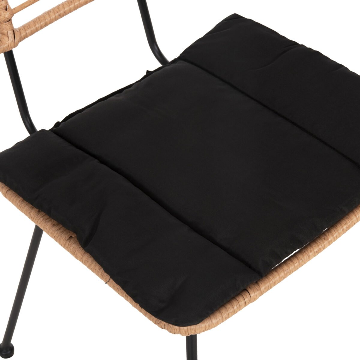 ΚΑΡΕΚΛΑ ΕΞ.ΧΩΡΟΥ ALLEGRA HM5454.11 ΜΕΤΑΛΛΟ&ΜΑΞΙΛΑΡΙ ΜΑΥΡΟ-ΜΠΕΖ WICKER 50,5x49,5x88Υεκ - Image 8