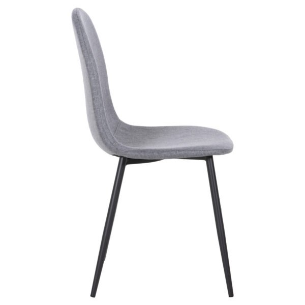 ΚΑΡΕΚΛΑ LEONARDO HM00100.26 ΥΦΑΣΜΑ ΓΚΡΙ & ΜΑΥΡΑ ΜΕΤΑΛ. ΠΟΔΙΑ 42x49,5x89Υεκ. - Image 4